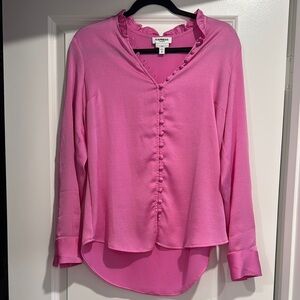 Women's Pink Button-Up Top